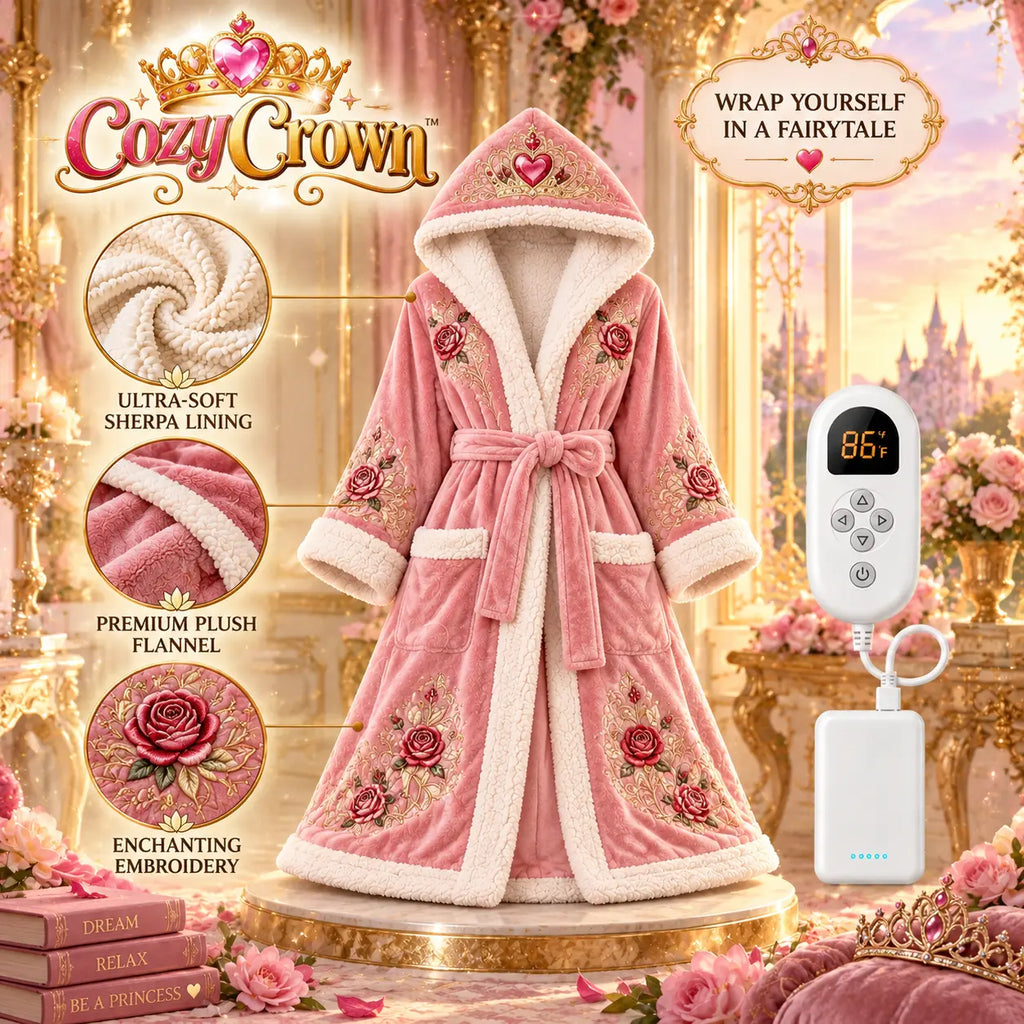 CozyCrown Rose Princess heated robe